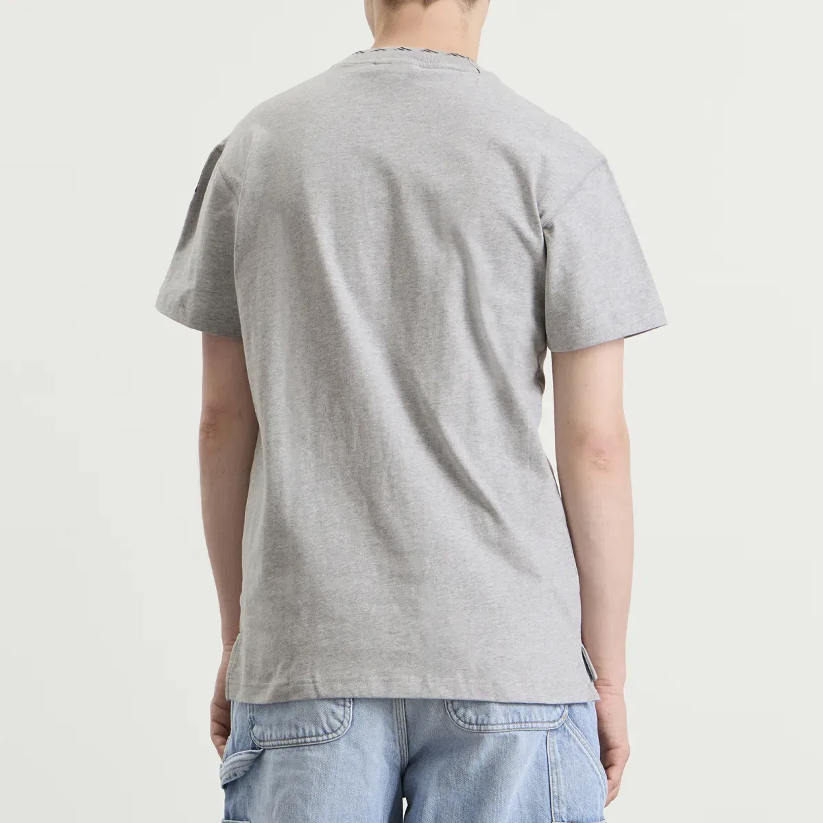 Футболка хлопковая с принтом No Wash Logo Adidas, Medium Grey Heather — фото 3
