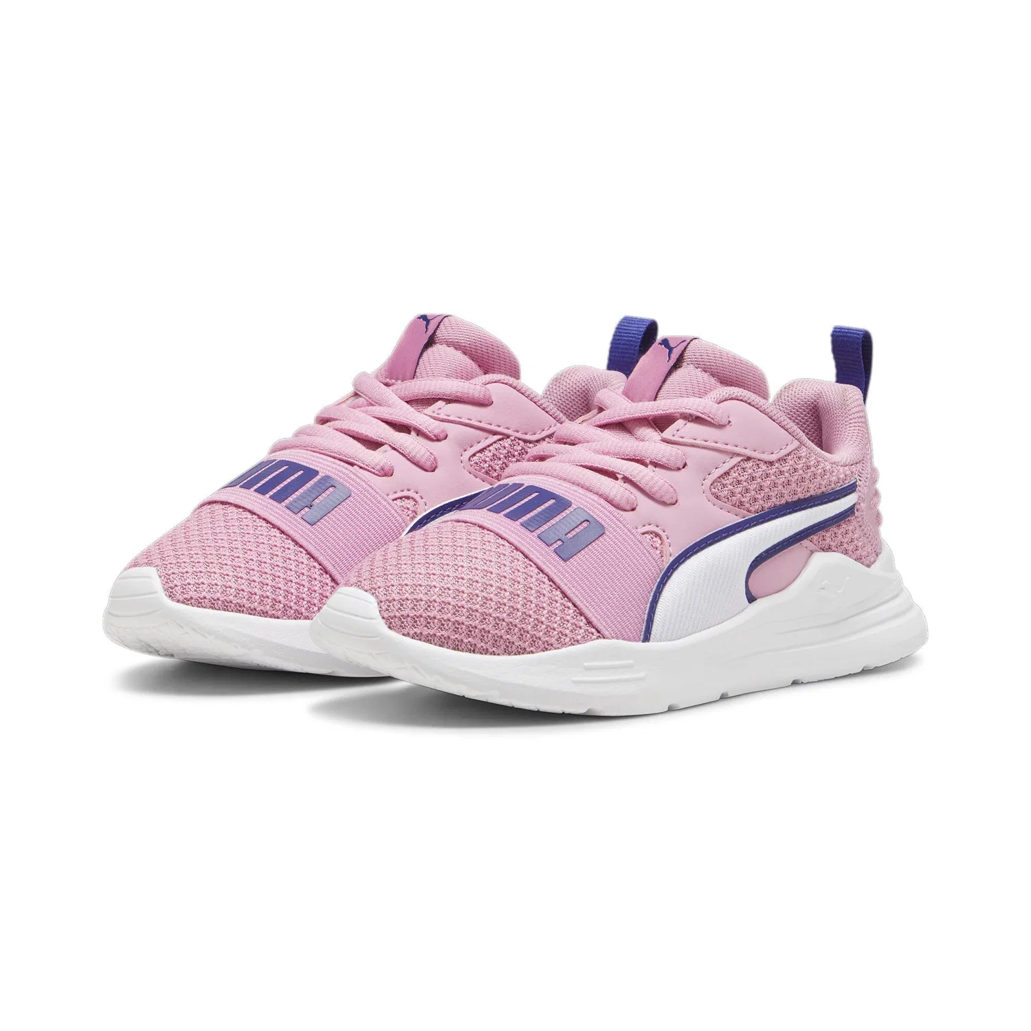 Детские кроссовки для мальчиков с сетчатым верхом PUMA, White Lapis Lazuli Mauved Out — фото 2