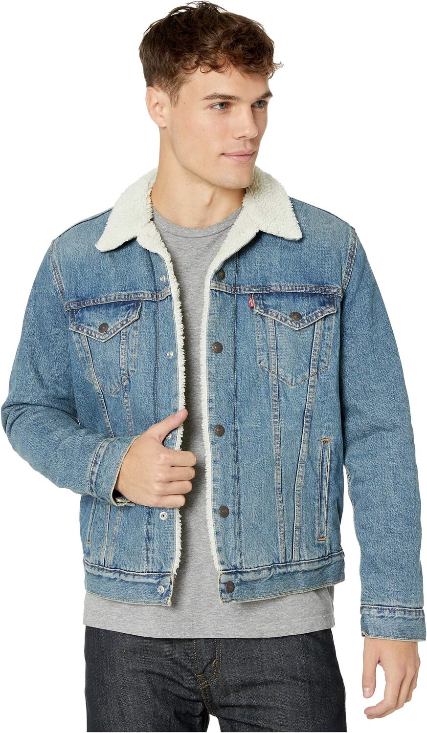 

Куртка Type III Sherpa Trucker Jacket Levi's, цвет Mustard