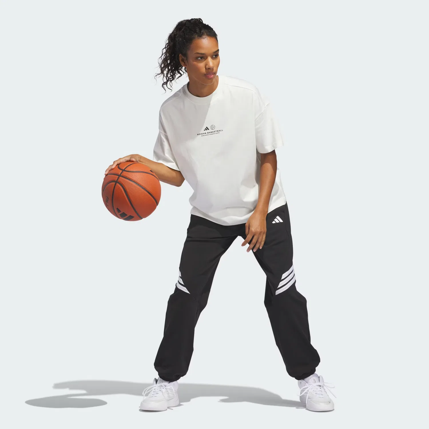 Женские флисовые штаны с технологией Climawarm Crazy Warm Adidas Performance, черный — фото 3