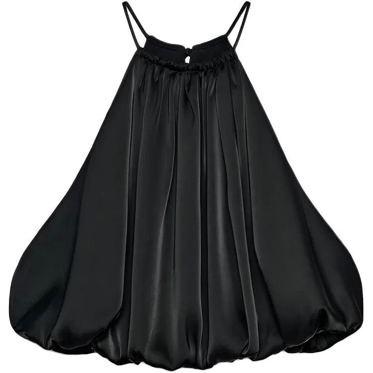 Женское хлопковое камисоли Black ZARA, Черный