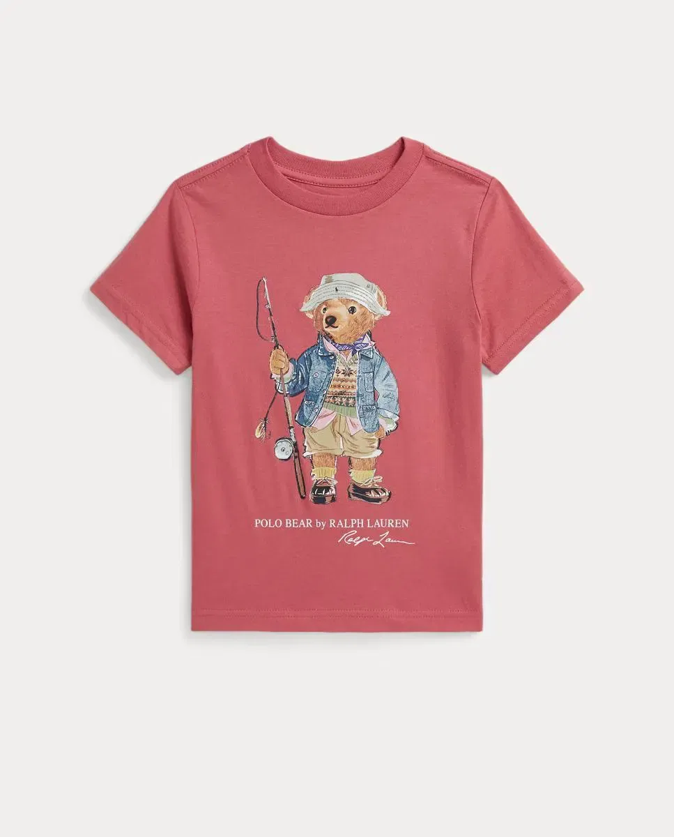 Детская футболка для мальчиков хлопковая Polo Bear Polo Ralph Lauren, Coral