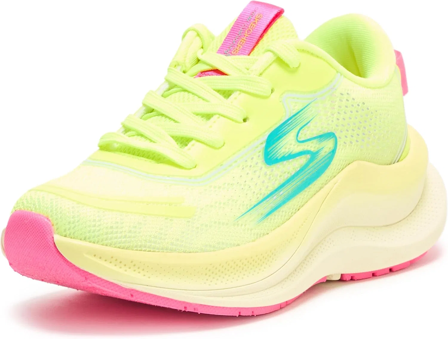 Детские кроссовки для девочек Max Cushioning Ascend Skechers, Lime/Multi