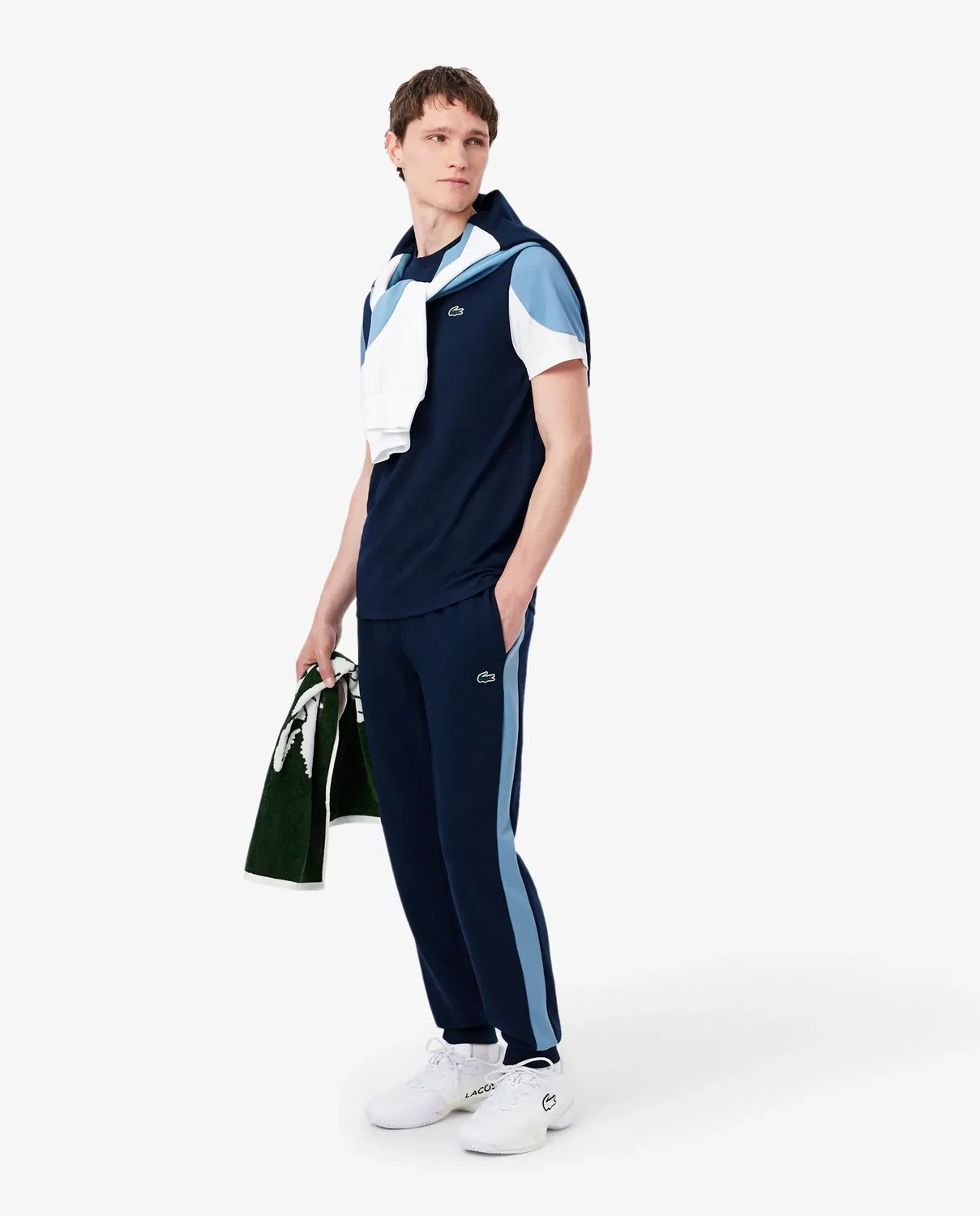 Спортивные штаны Lacoste мужские, двойная ткань, Azul Oscuro — фото 4