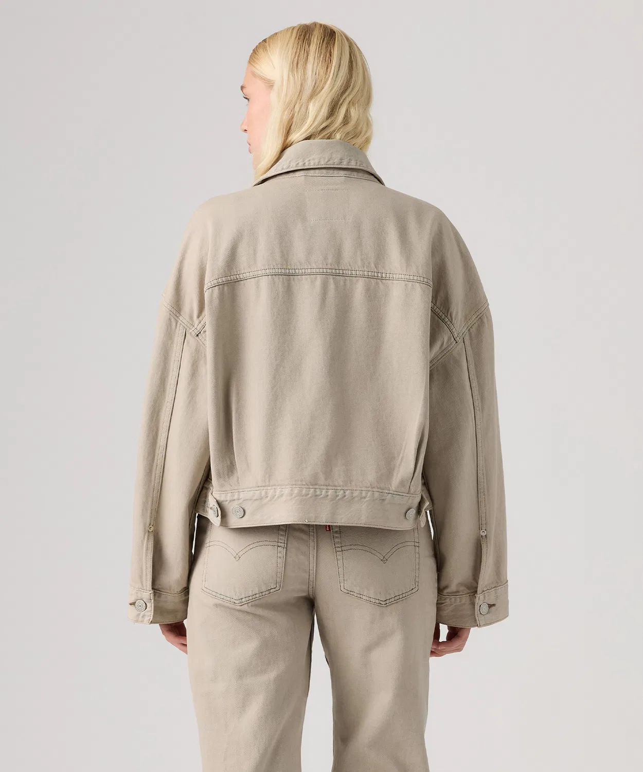 Женский джинсовый жакет с принтом Levi's, Beige — фото 3