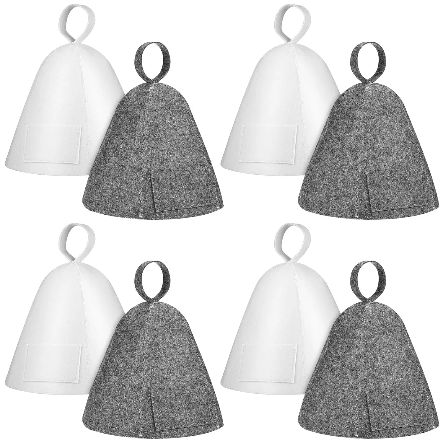 Шапка для сауны, 8 шт, INOOMP, Войлочная, 33x24x0.5 см