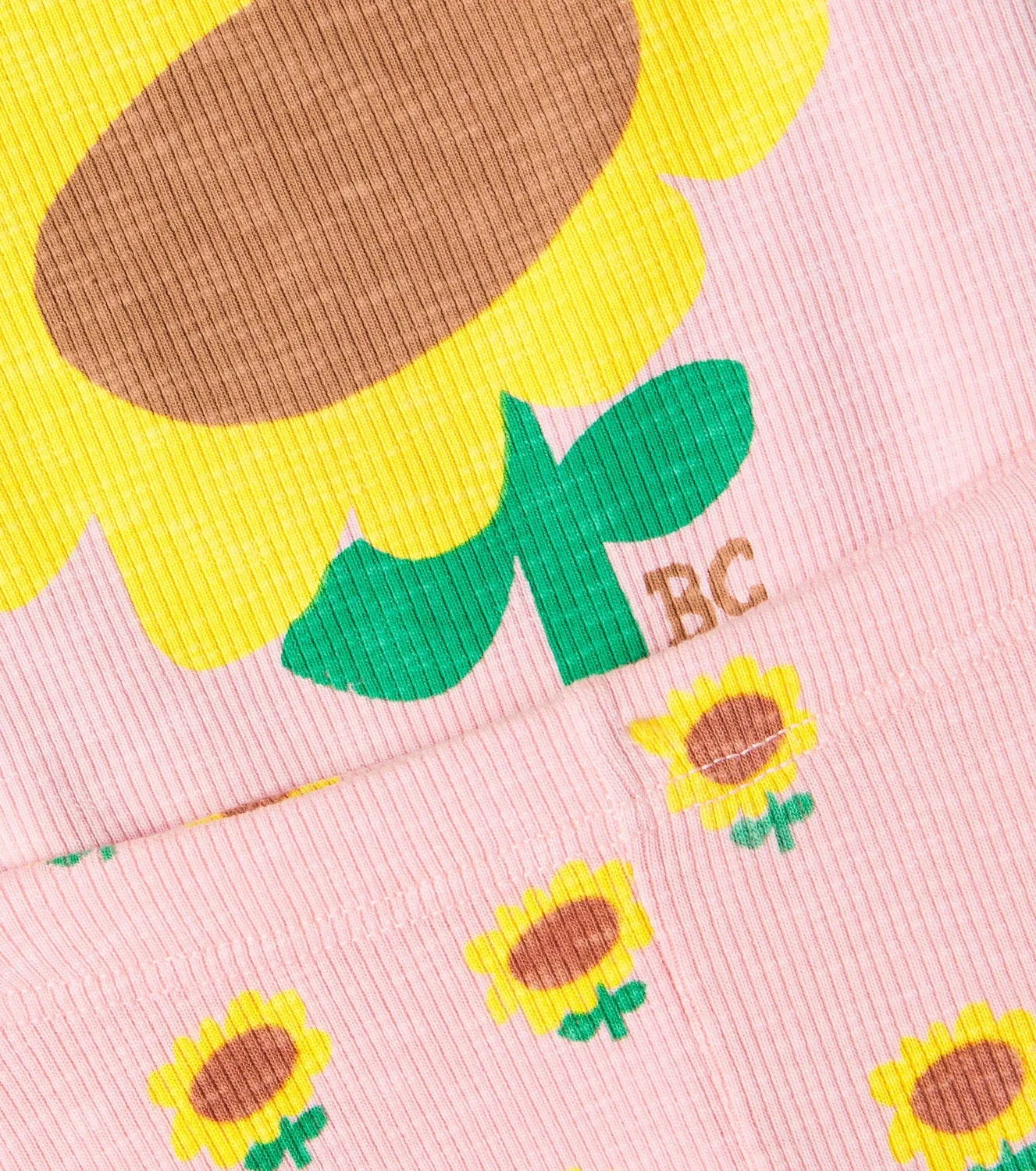 Комплект из боди и леггинсов из смешанного хлопка Baby Sunflower Bobo Choses, розовый — фото 3