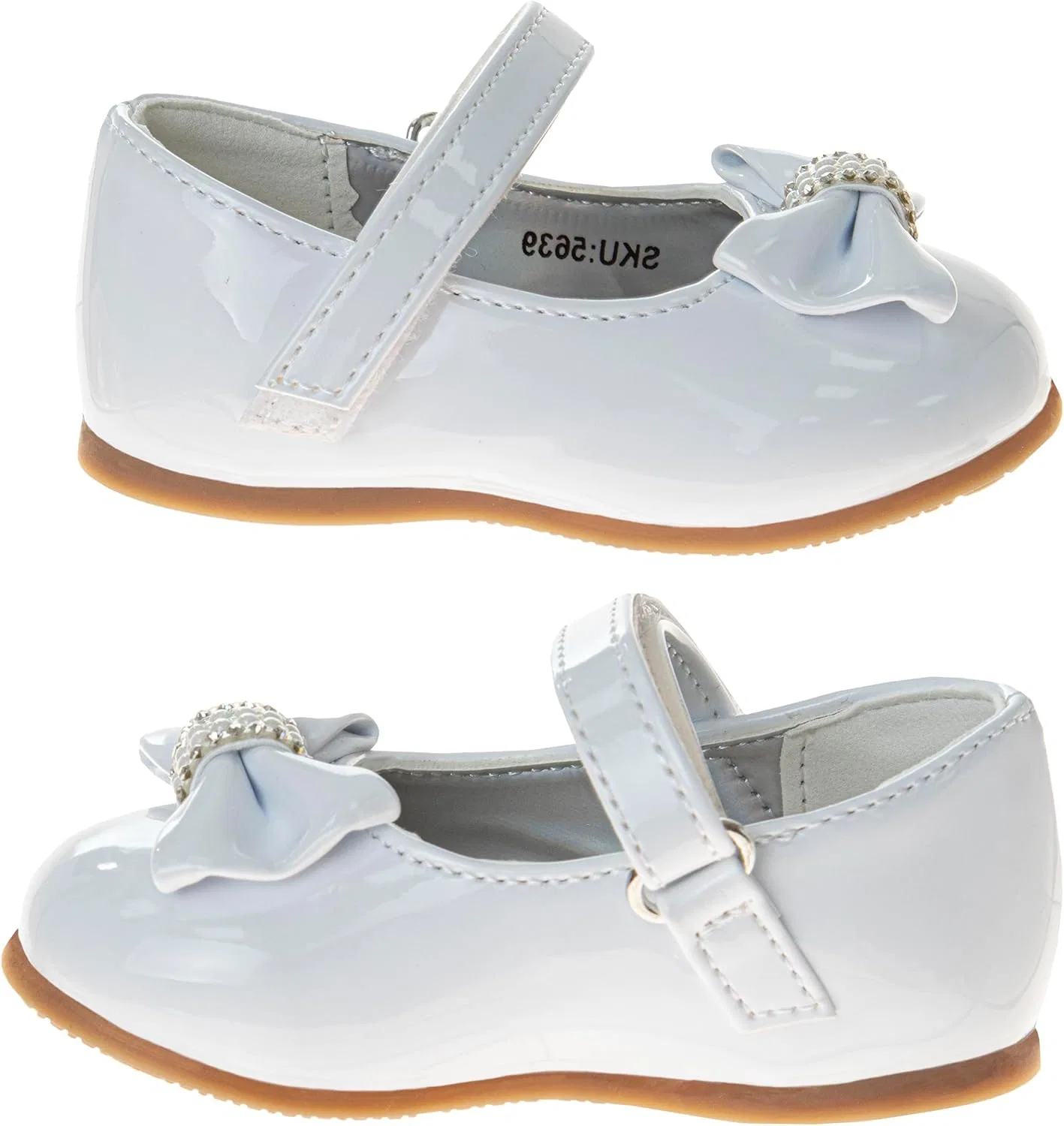 Детские туфли Мэри Джейн с бантом Mary Jane Josmo, White Bow — фото 3