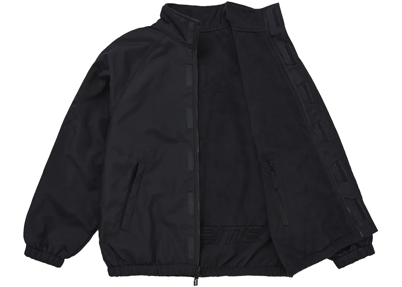 Мужская куртка с утеплителем Polartec Reversible Track Jacket Supreme, Black — фото 2