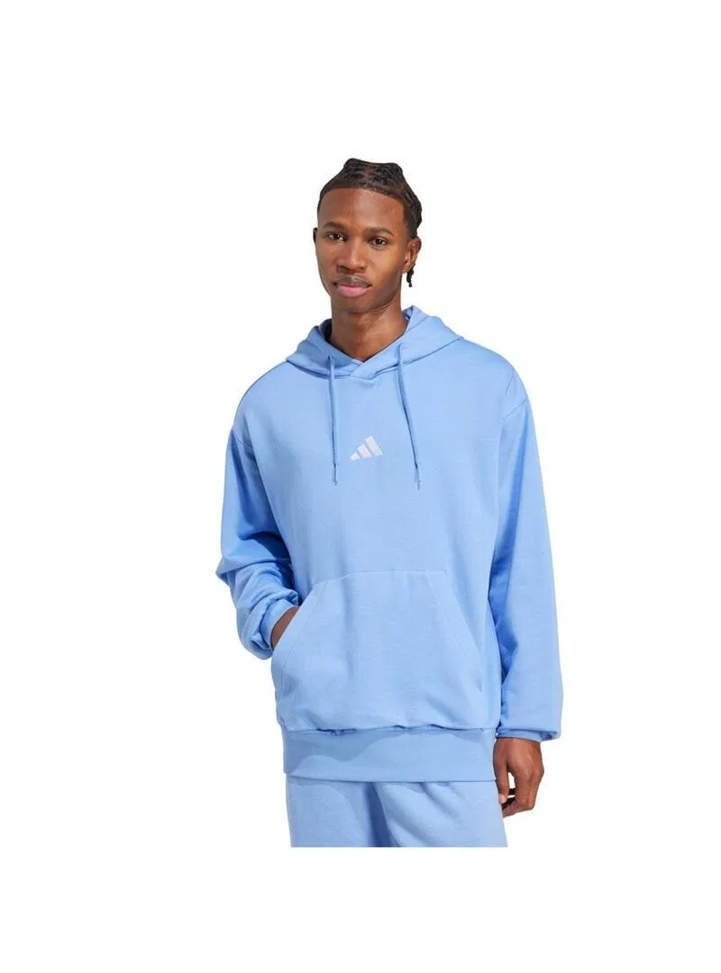 Мужское худи из флиса с капюшоном Adidas Essentials, Blue — фото 2