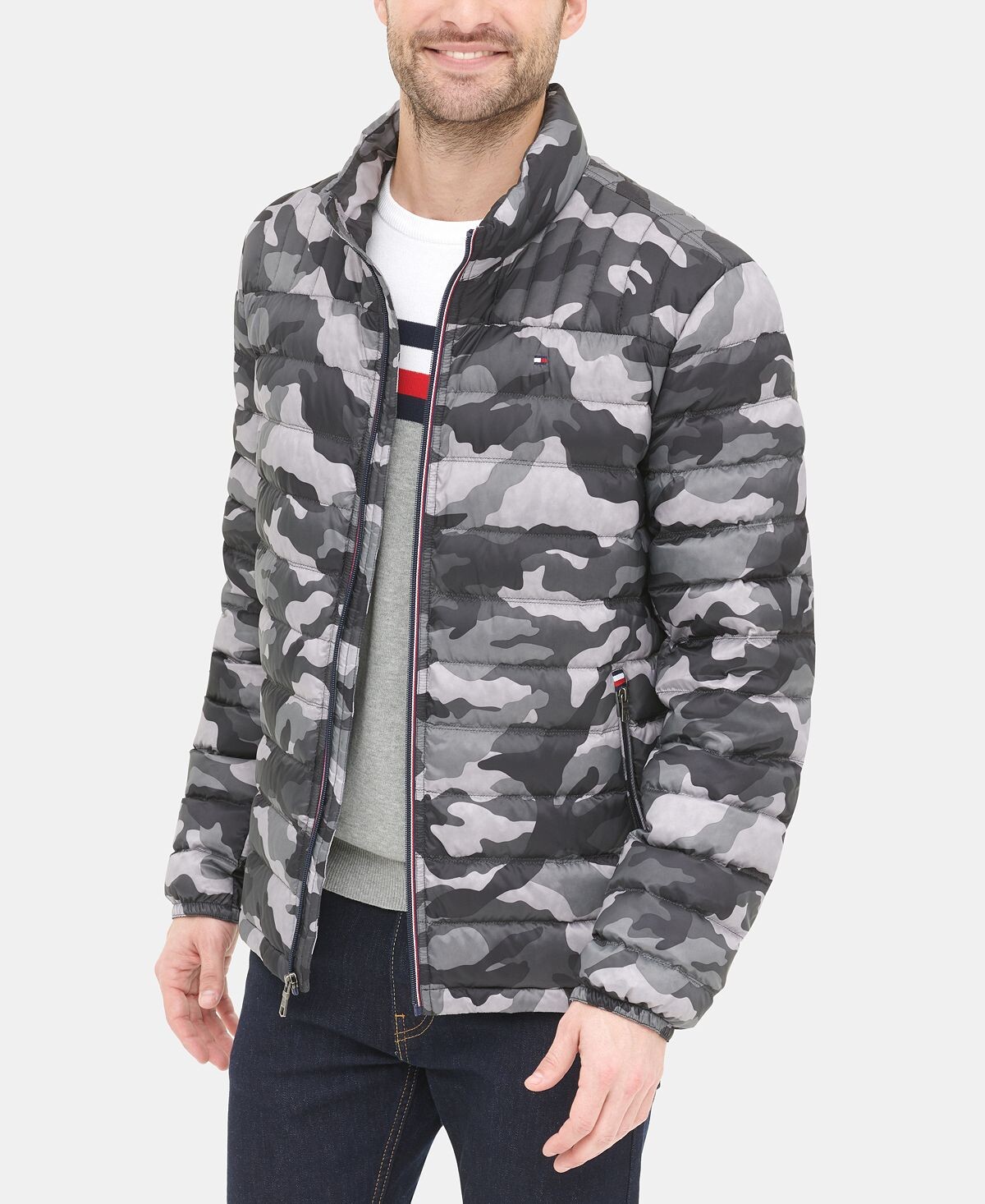 

Мужская стеганая куртка-пуховик packable Tommy Hilfiger, мульти