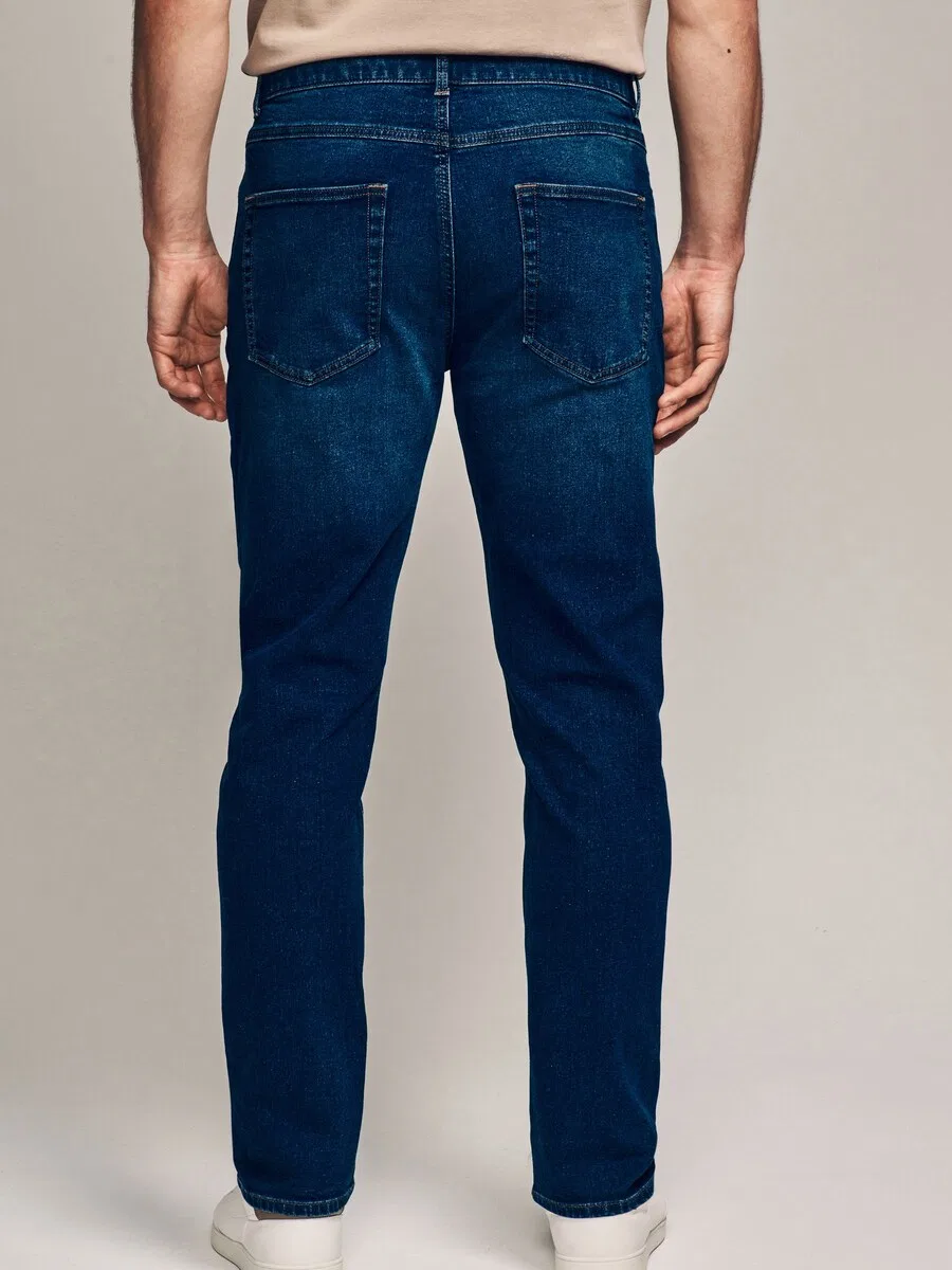Джинсы Next Slim fit 'Essential' темно-синего цвета — фото 3
