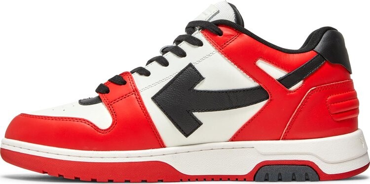 Кроссовки Off-White Out of Office Low Red White Black, красный — фото 3