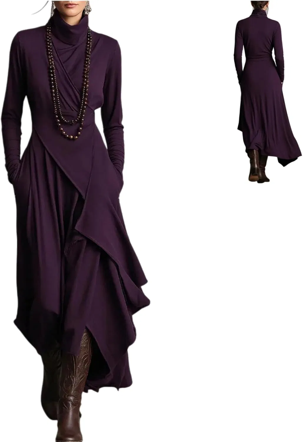 Женское облегающее платье с узлом Bodycon, Purple-2