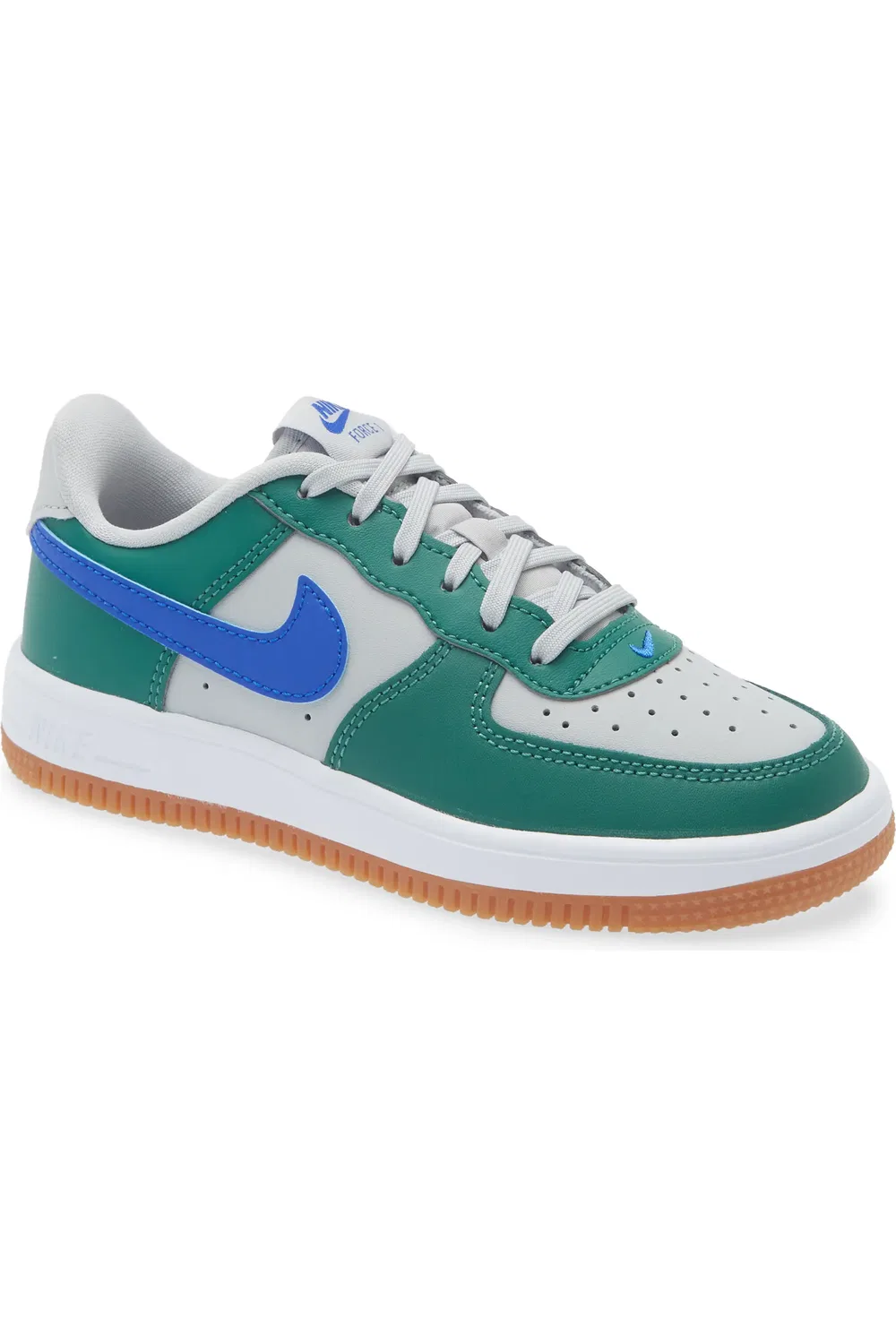 Детские кроссовки баскетбольные Air Force 1 Nike, Grey/Blue/Evergreen/White