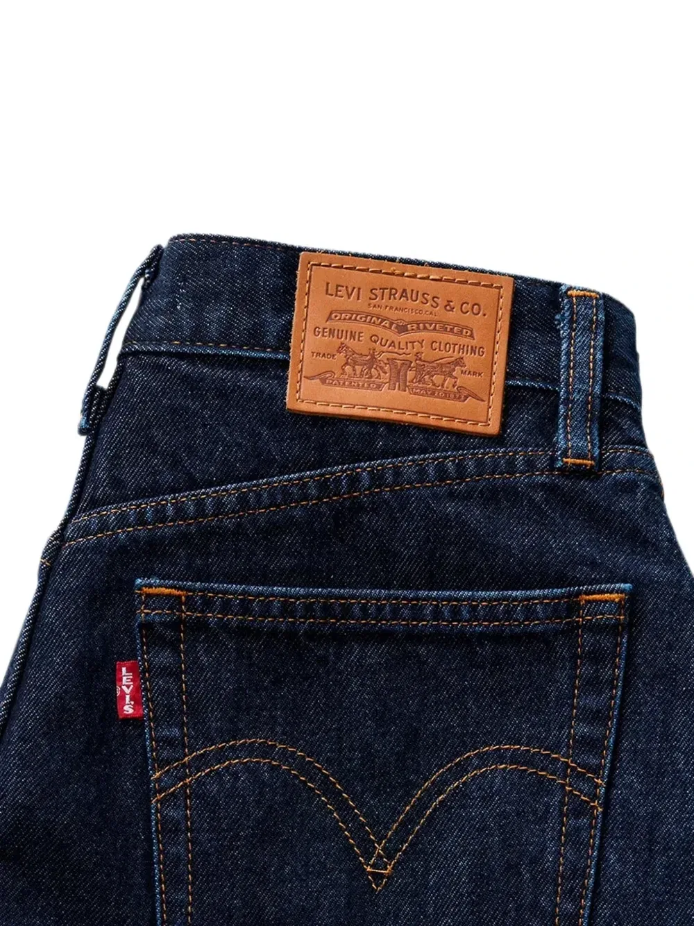 Широкие джинсовые шорты с высокой талией Levi'S, синий — фото 3