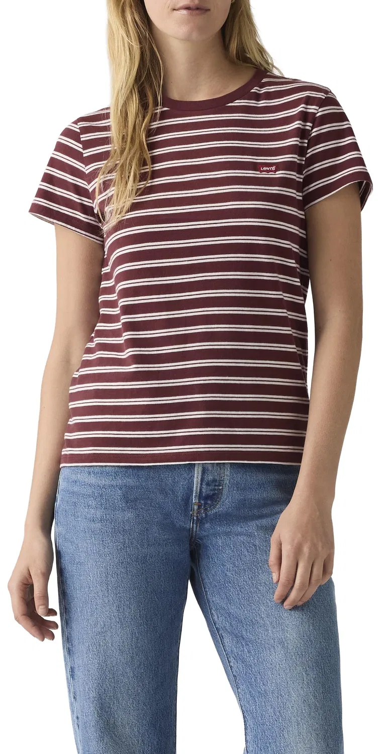 Женская футболка The Perfect Tee Levi's, Trudy Stripe Chocola — фото 2