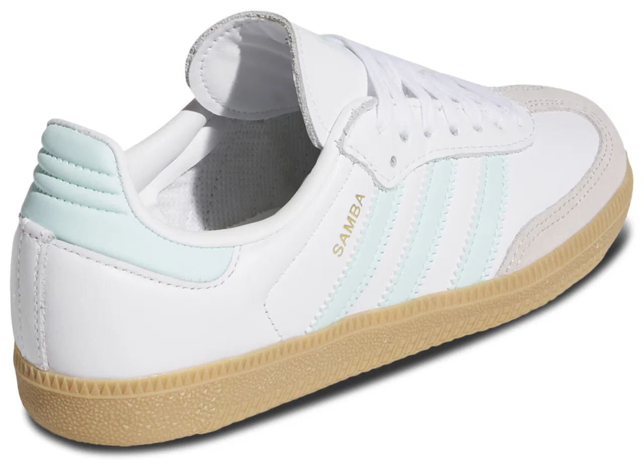 Кроссовки для мальчиков Samba Adidas, цвет Gum/Semi Flash Aqua/White — фото 3