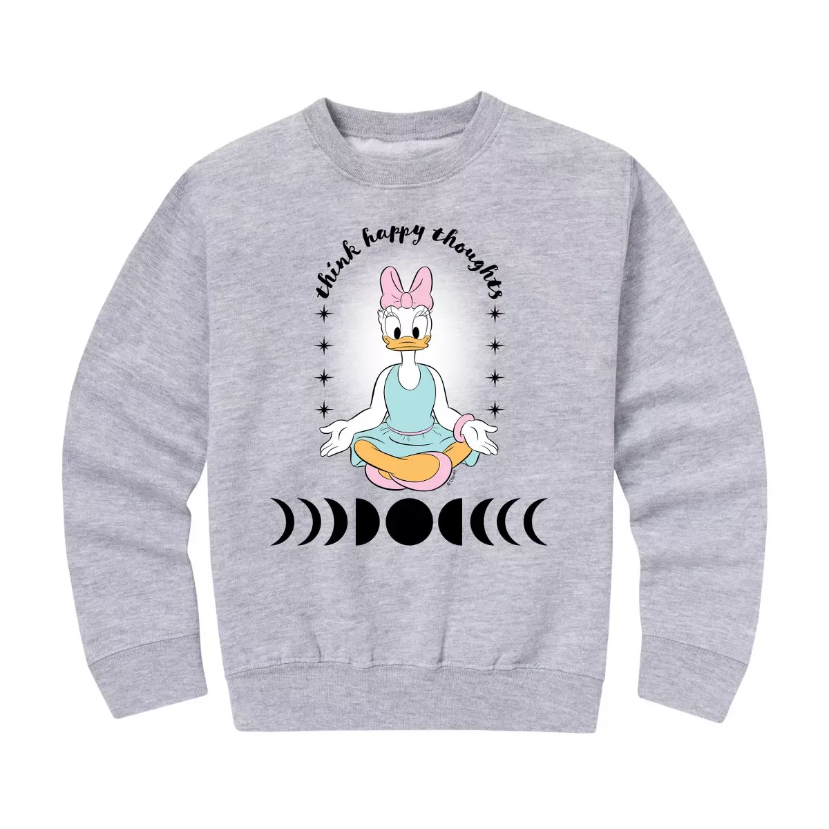 Детское худи для девочек с принтом Daisy Think Happy Thoughts Disney, Athletic Heather