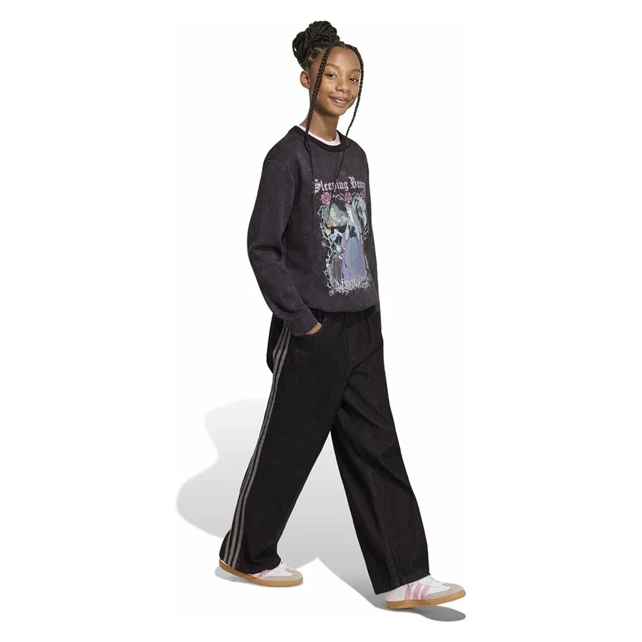 Детский свитшот свободного кроя с принтом Disney Villains Adidas, Черный — фото 4