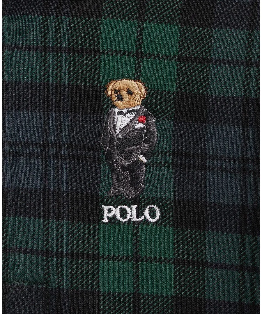 Детская толстовка в клетку «Поло» для мальчиков 2T-7 лет, регбийная Polo Ralph Lauren, Black/Green — фото 3