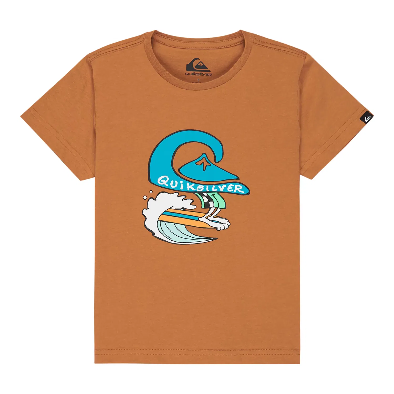 Детская футболка для мальчиков с принтом Ev Human Wave Quiksilver, Marrón