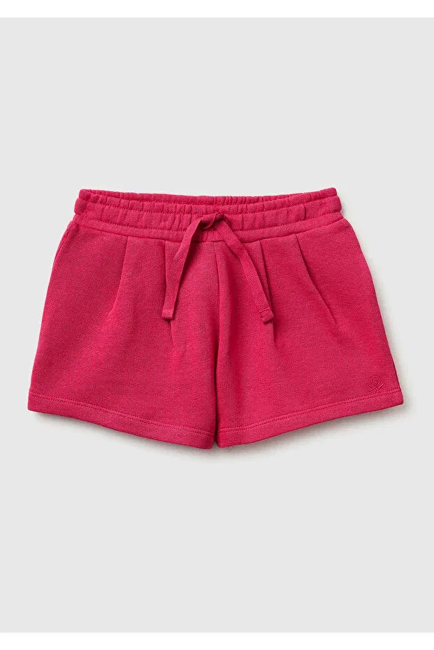 Детские шорты для девочек с завязками на поясе United Colors Of Benetton, Dark Pink