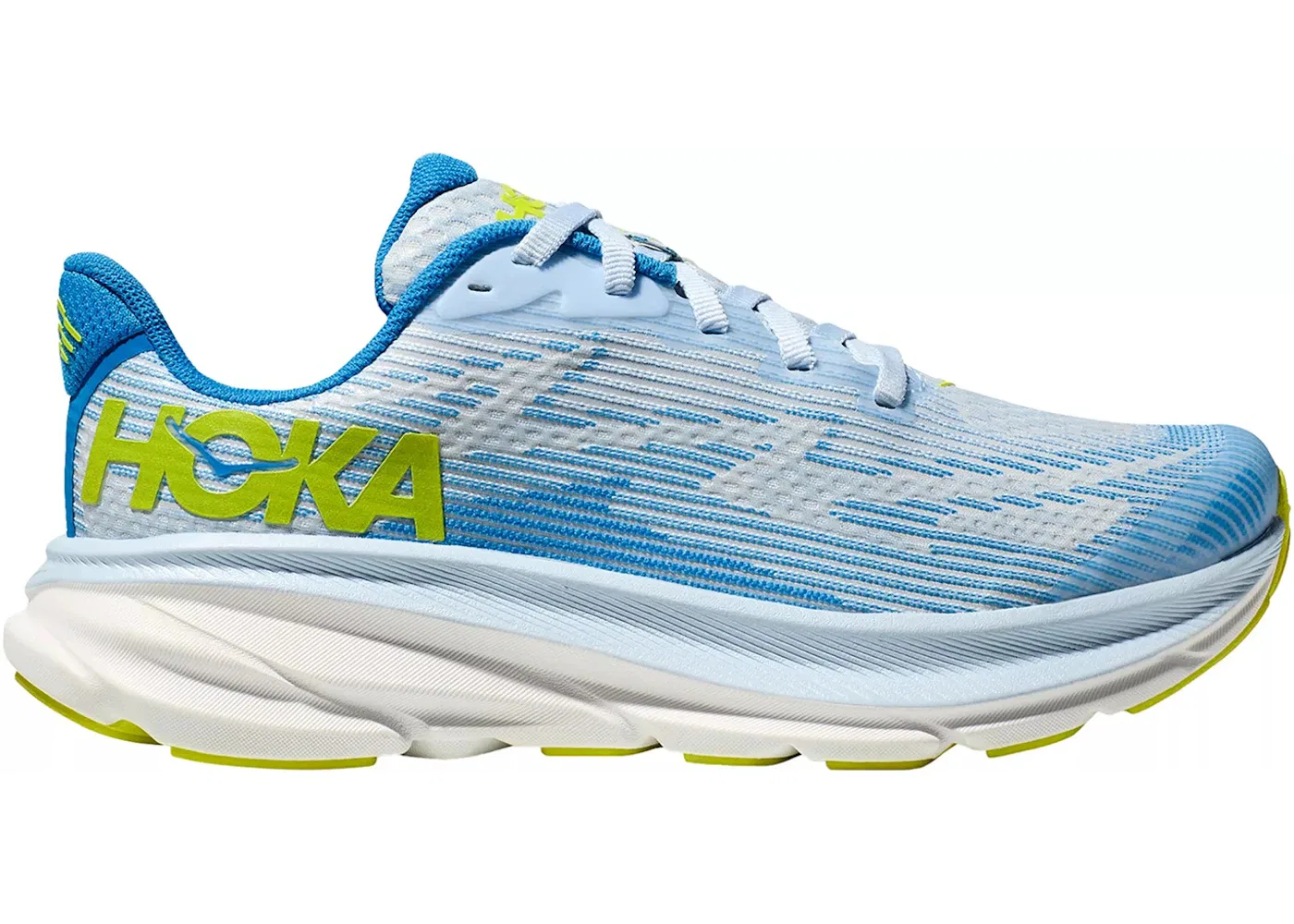 Детские кроссовки с амортизацией Hoka One One Clifton 9, Ice Water Evening Primrose