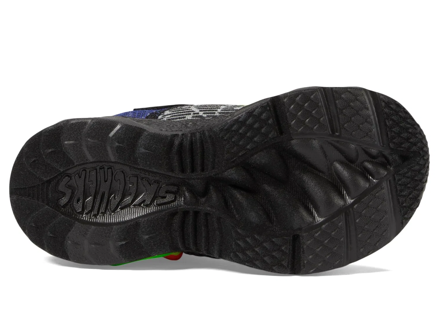 Детские кроссовки для мальчиков с подсветкой Creatura Skechers, Lime Black — фото 4