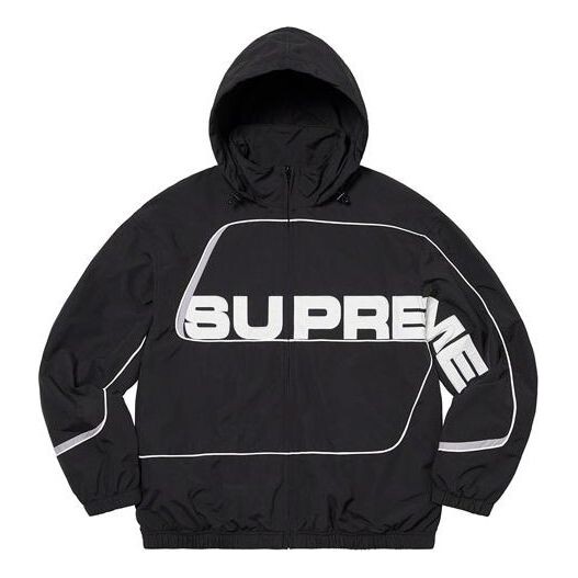 

Куртка s paneled track jacket 'black whtie' Supreme, черный