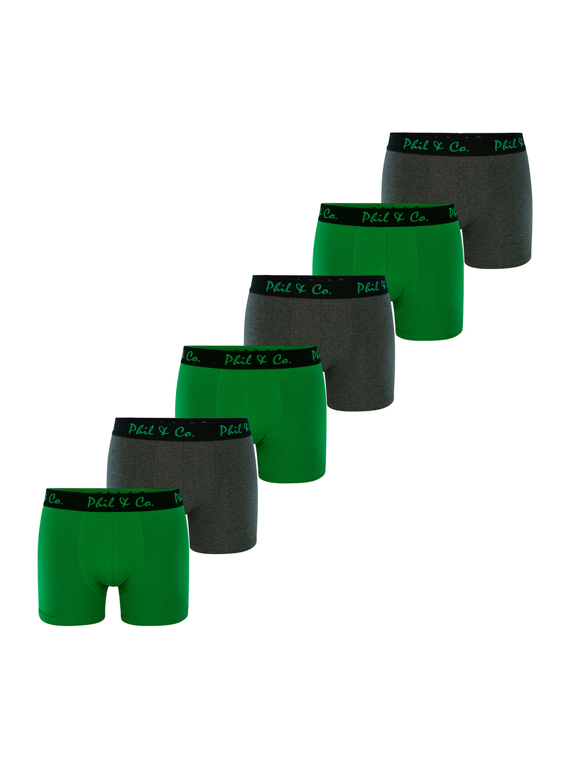 

Боксеры Phil & Co Berlin Retro Pants Jersey, цвет grün-anthrazit