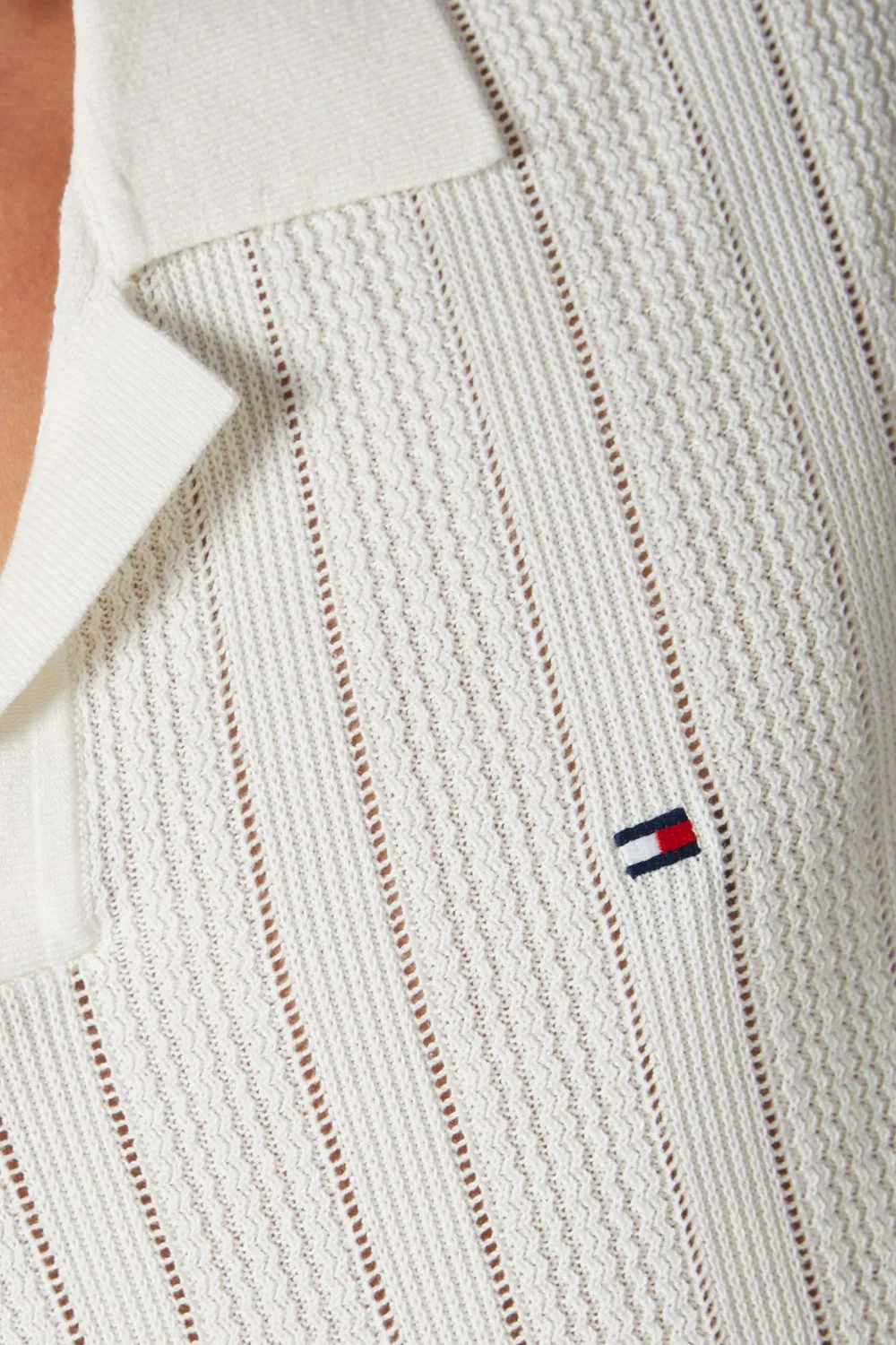 Футболка поло вязаная Pointelle Polo Tommy Hilfiger — фото 4