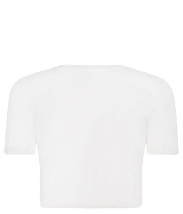 Детская футболка для девочек с принтом T-Shirt Cropped Fit Pinko Up, белый — фото 2