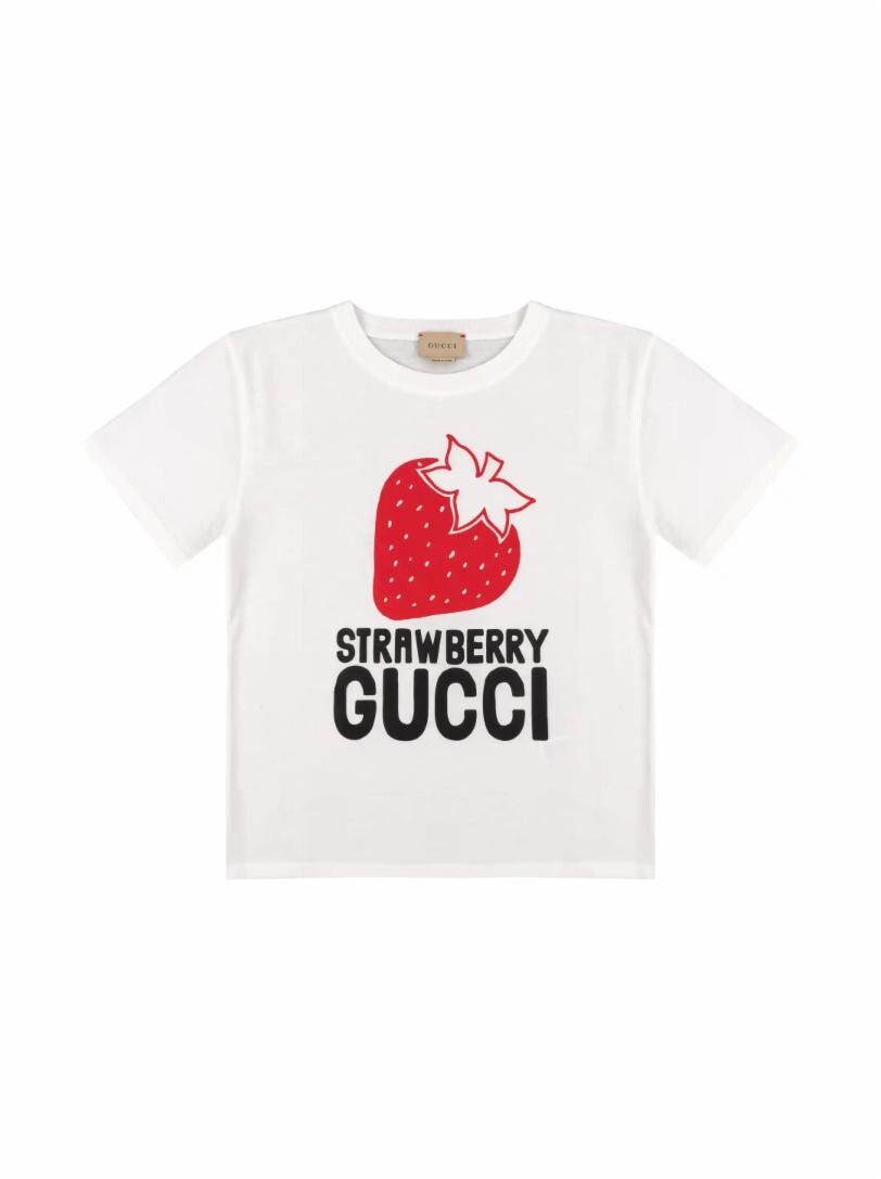 Хлопковая футболка с логотипом Gucci