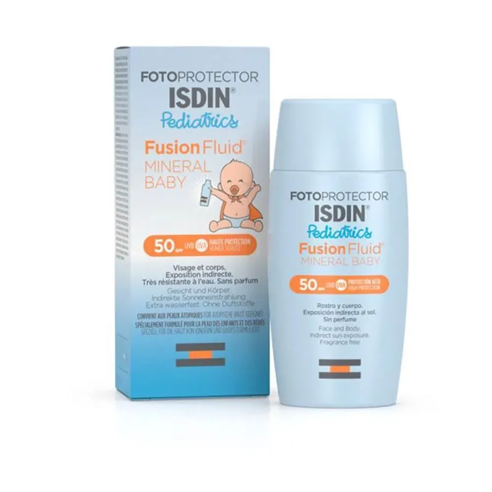 Солнцезащитный крем Fusion Fluid Mineral SPF50 Isdin, прозрачный