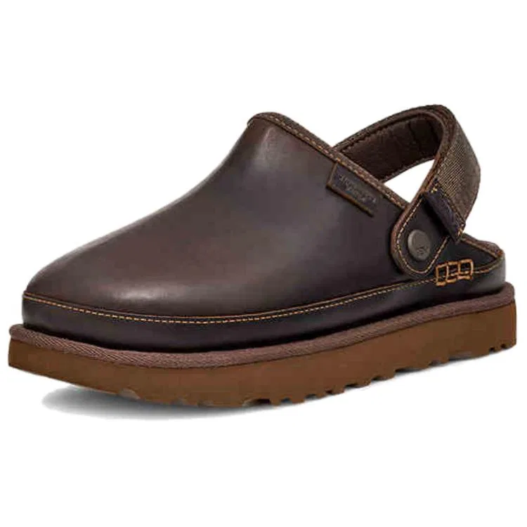 Детские закрытые тапочки-клоги с нескользящей подошвой UGG, Цвет Ironwood — фото 3