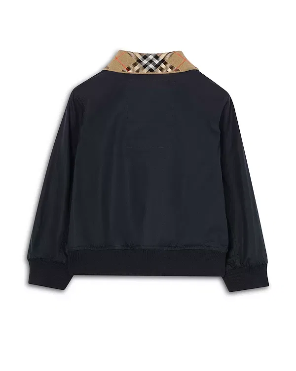 Детский жакет-бомбер для девочек Hayfield Bomber Jacket Burberry, Navy Black — фото 3
