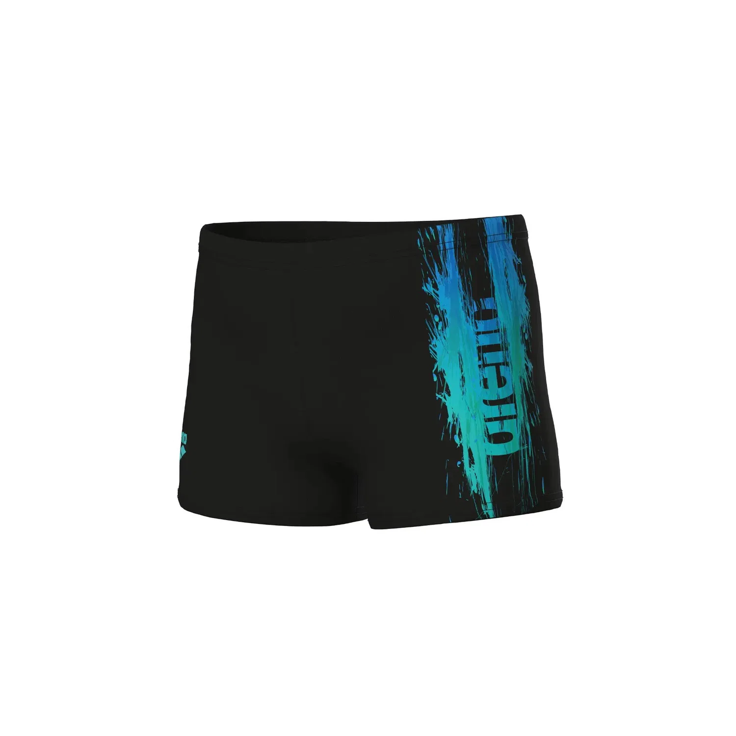 Детские плавки для мальчиков с принтом Paint Swim Short Arena, Schwarz Konigsblau Schwarz — фото 3