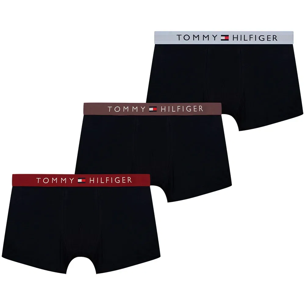 Мужские трусы-боксеры из хлопка с эластичным поясом Tommy hilfiger, Black