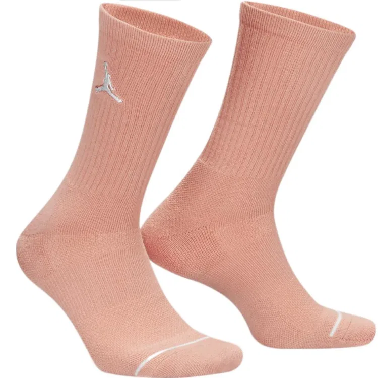 Детские носки до колена с логотипом Jordan, комплект из 3 пар, Pink/White/Beige — фото 4