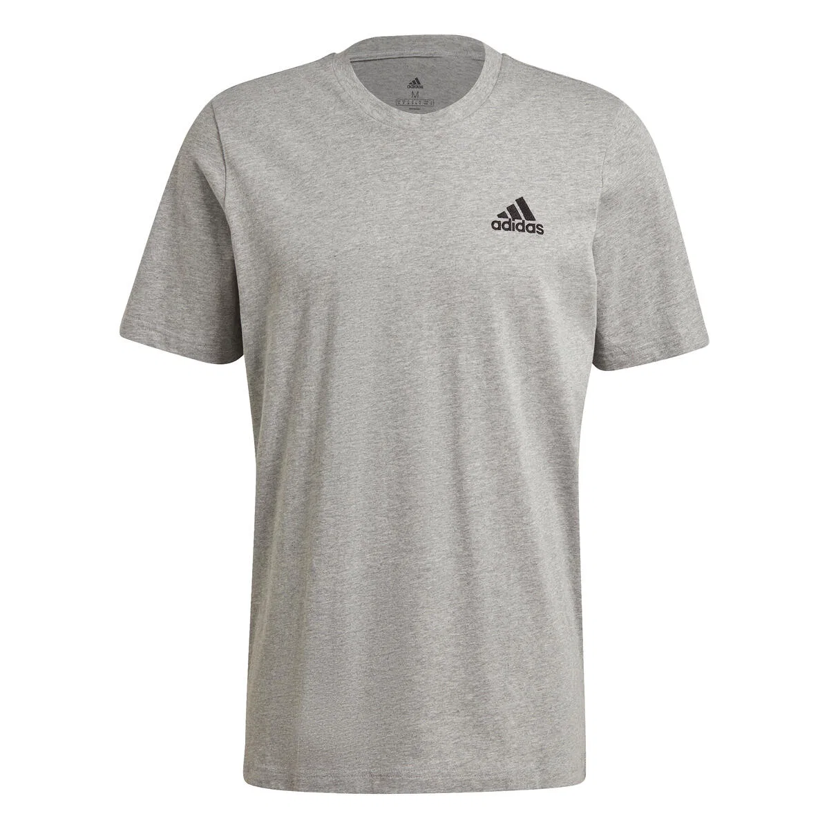 Мужская футболка с коротким рукавом adidas Essentials Embroidered Small Logo, Серый — фото 2