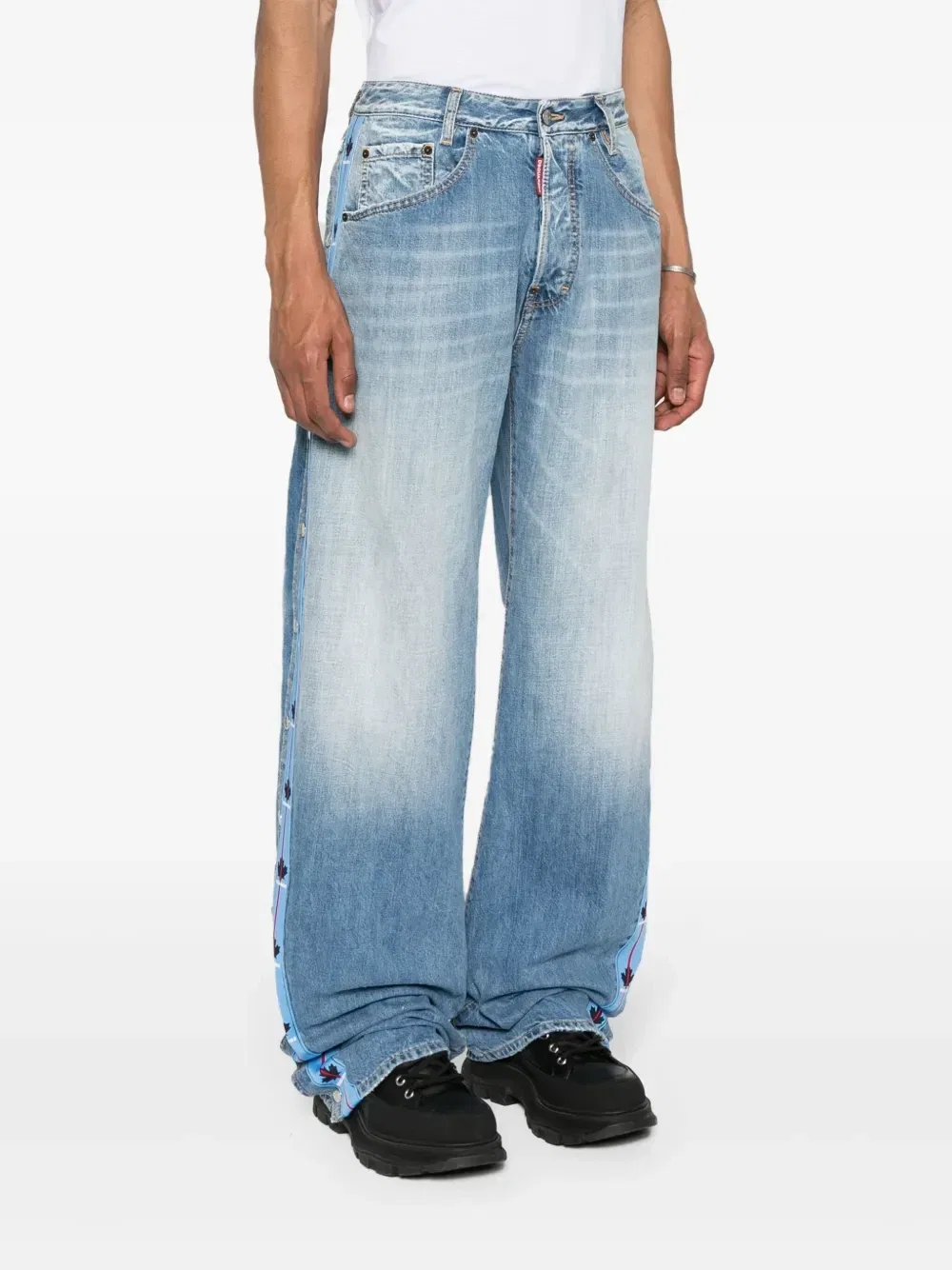 Джинсы Light Tape свободного кроя Dsquared2, синий — фото 3