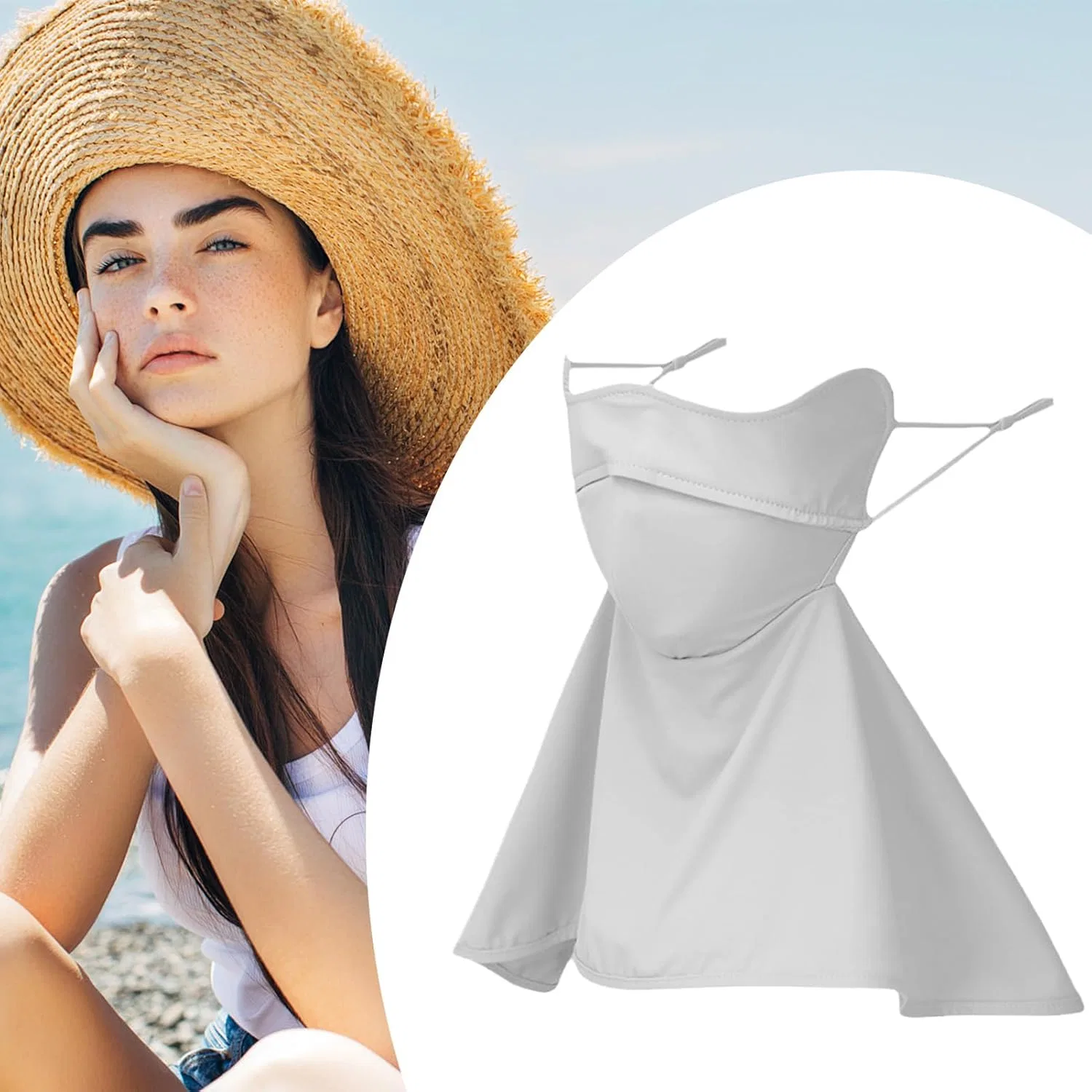 Лицевая маска UV Protection, Lightgrey Generic — фото 2