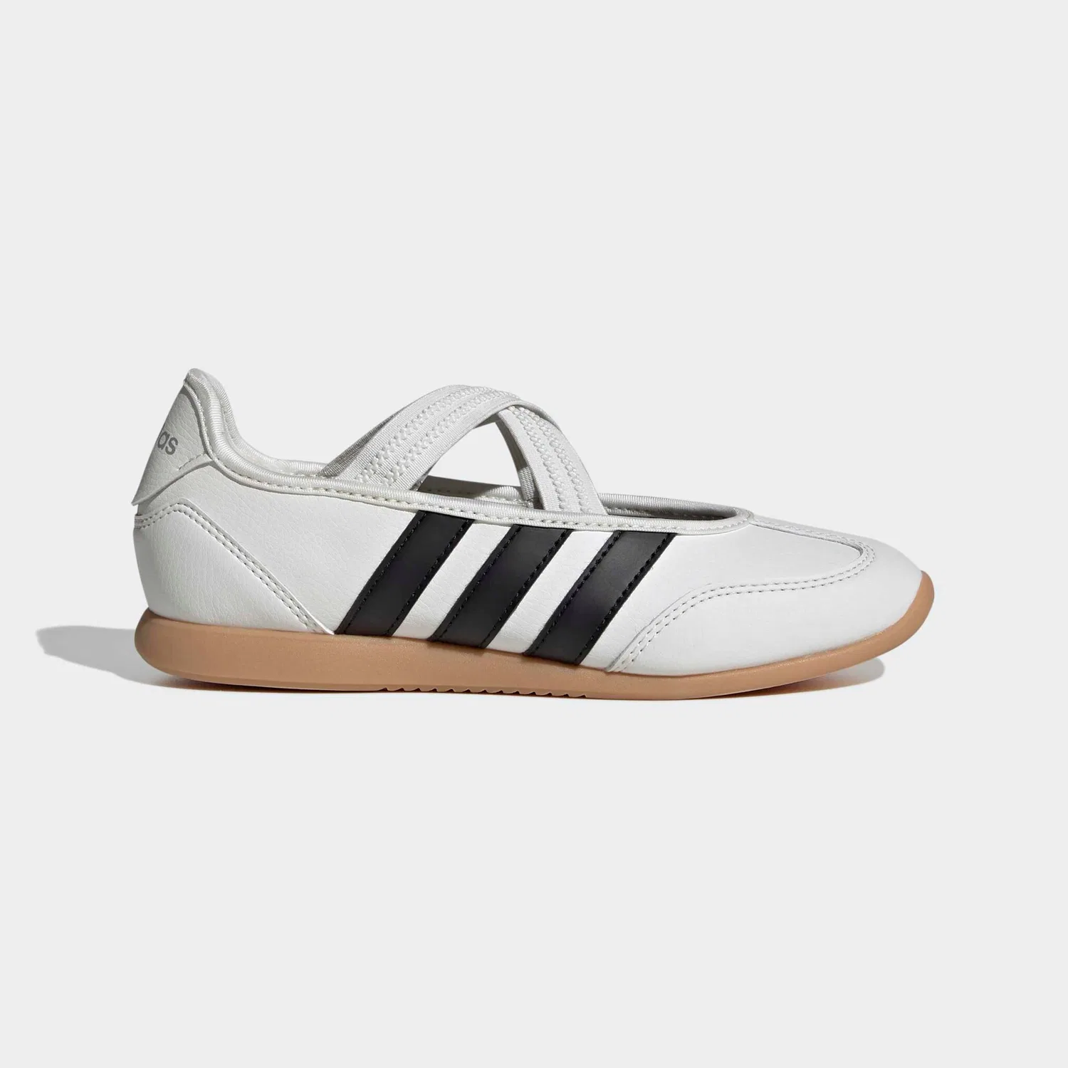 Детские балетки с эластичным ремешком Barreda Mary Jane Adidas Sportswear, Core White/Core Black/Silver Metallic — фото 2