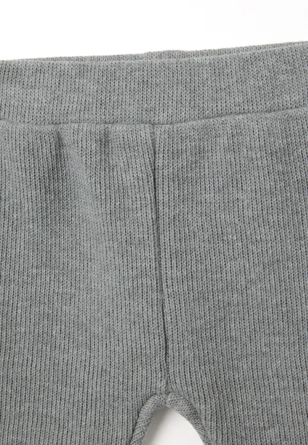 Комплект из кардигана и штанов, маринованный узор, Set with hood and pockets, Ovs, Grey Marl, серый — фото 4