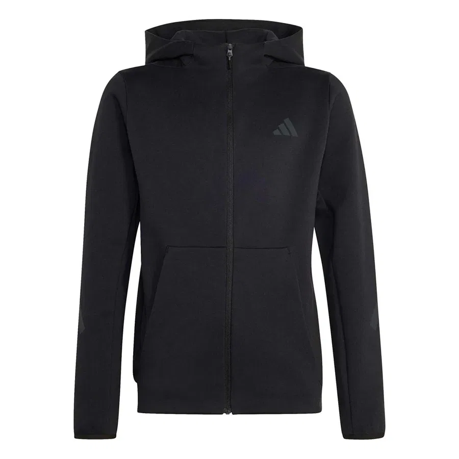 Детский худи с капюшоном adidas Z.N.E. Full Zip Hoodie KR6639, Черный