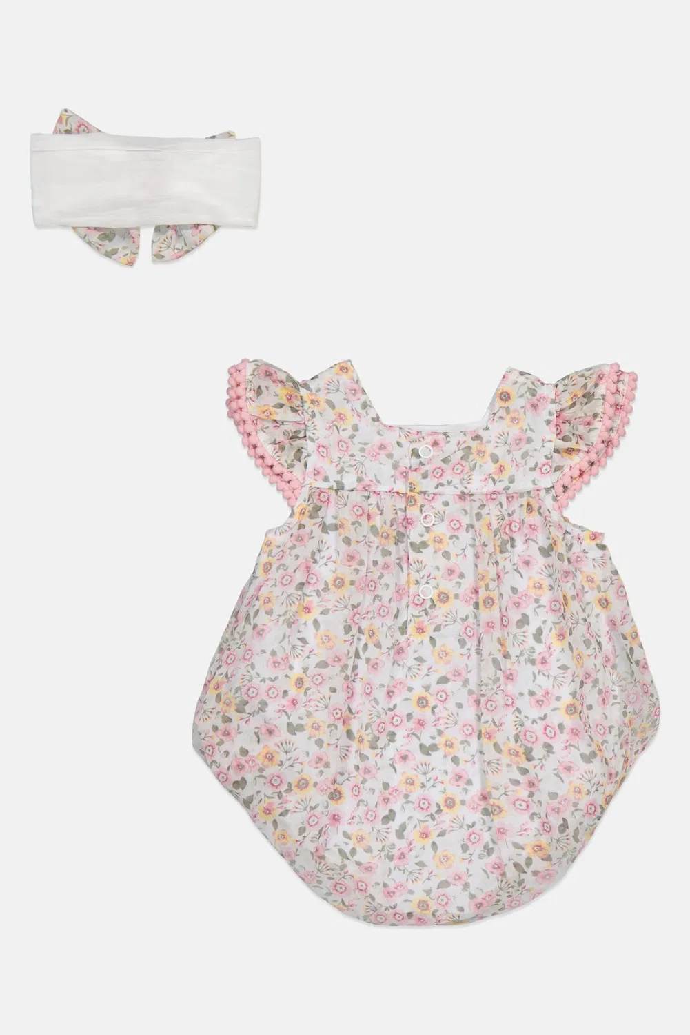Боди-комбинезон с цветочным принтом комплект 2 предмета Baby Essentials, разноцветный — фото 3