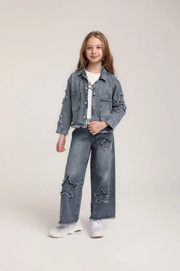 Куртка для девочек "Магия мусснес" цвета индиго, 4-14 лет Hausekids — фото 2