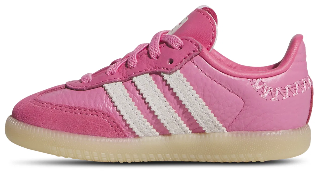 Кроссовки для малышей Samba Adidas, цвет Bliss Pink/Bliss Pink/Off White — фото 2