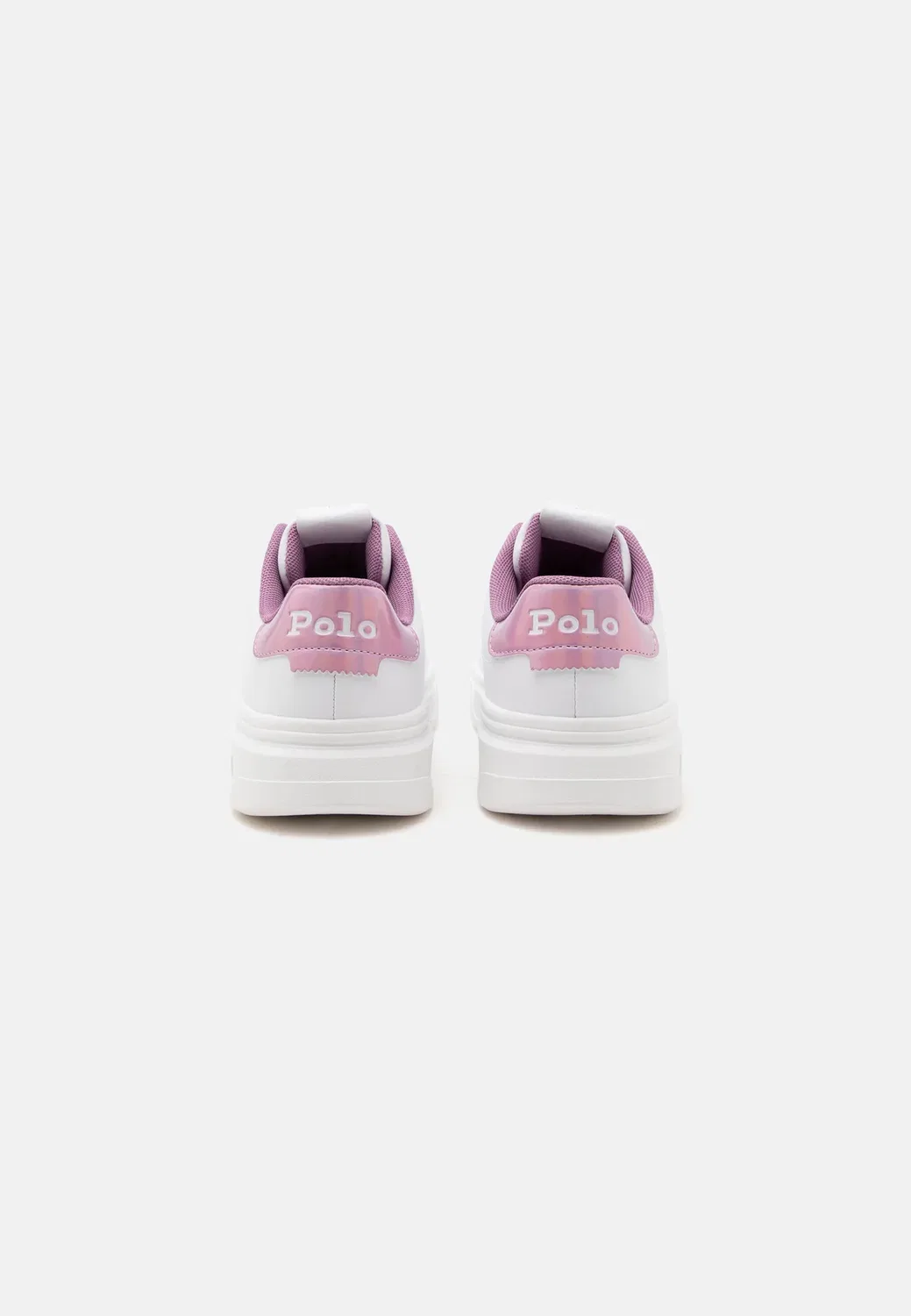 Детские кроссовки Heritage Court Super Kids Teens Unisex Polo Ralph Lauren, White/Pink Orchid Metallic/Pink Orchid — фото 3